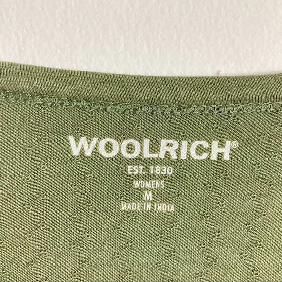 Woolrich Army Green Cardigan With Corduroy Details Size Medium - Picture 11 of 16
